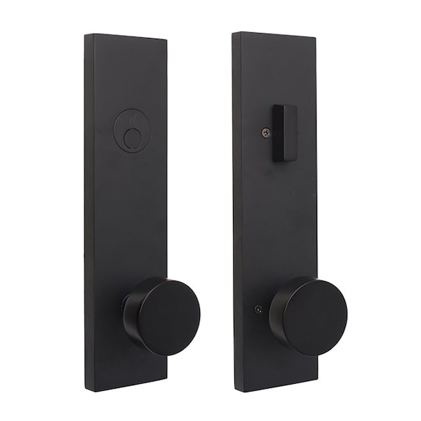 Weslock Mesa Knob Addy Escutcheon Dummy Handle Matte Black Finish 0662542420020 - main